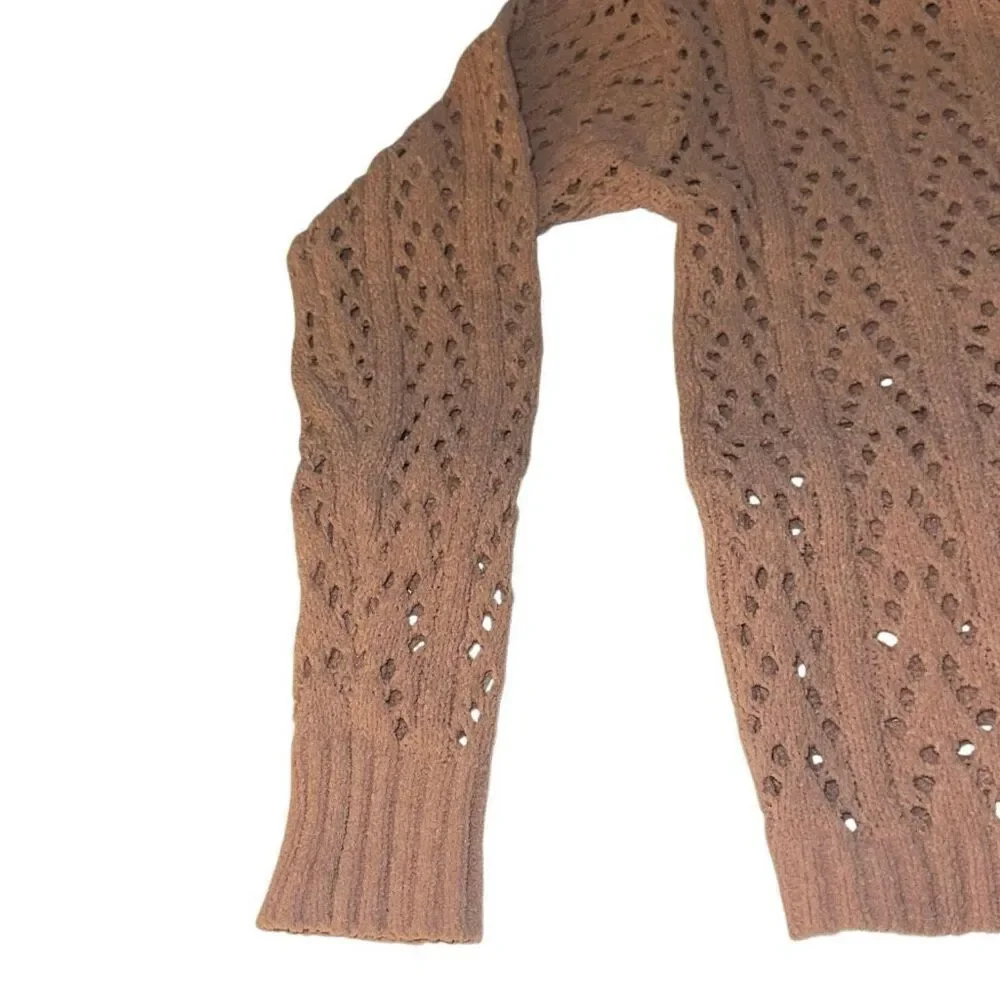 Ladies Super soft open back lightweight sweater sz small light pink blush